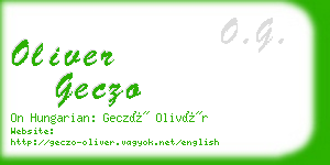 oliver geczo business card